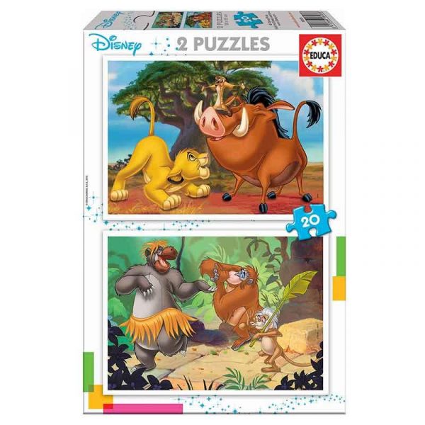 Puzzle El Rey Leon Doble Puzzle 20 Piezas