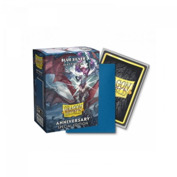 FUNDAS STANDARD DRAGON SHIELD DUAL MATTE BLUE SILVER - Imagen 2