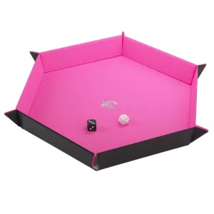Magnetic Dice Tray Hexagonal: Black/Pink